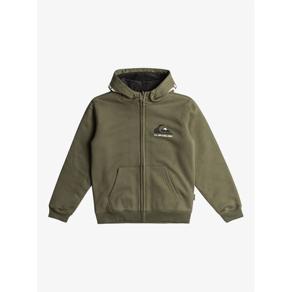 Quiksilver Best Wave Sweatshirt Med Dragkedja Grönt 14 Years Pojke