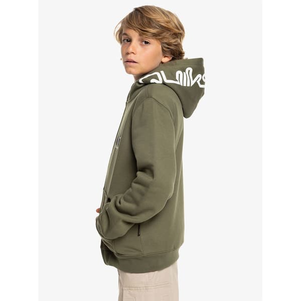 Quiksilver Best Wave Sweatshirt Med Dragkedja Grönt 14 Years Pojke