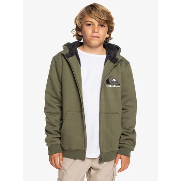 Quiksilver Best Wave Sweatshirt Med Dragkedja Grönt 14 Years Pojke