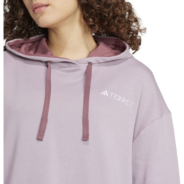 Adidas Tx Logo Tröja Med Huva Lila S Kvinna