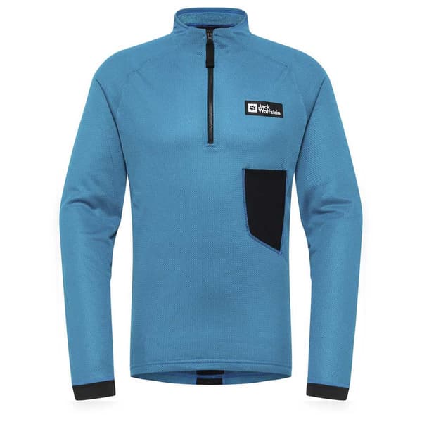 Jack Wolfskin Expdn Octa Half Zip T-shirt Med Korta ärmar Blå L Man
