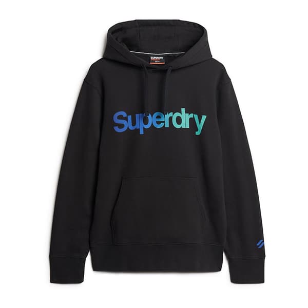 Superdry Core Logo Loose Tröja Med Huva Svart 2XL Man