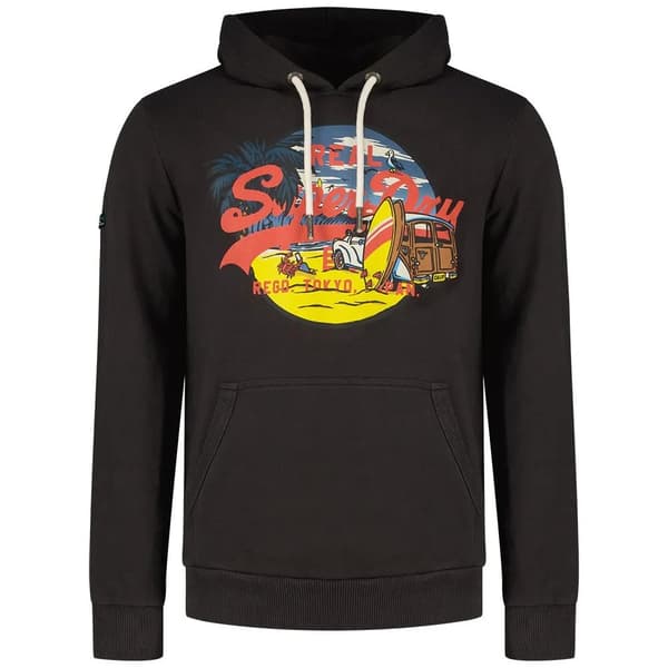 Superdry La Vl Graphic Ub Tröja Med Huva Svart 2XL Man