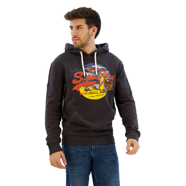 Superdry La Vl Graphic Ub Tröja Med Huva Svart 2XL Man