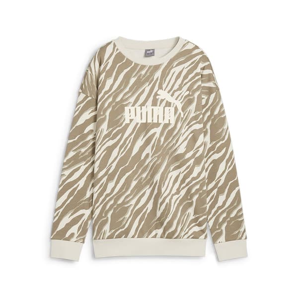 Puma Ess+ Animal Aop Sweatshirt Beige L Kvinde