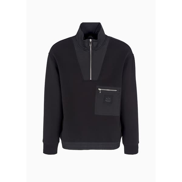 Armani Exchange Xm000083_af10818 Tröja Med Halv Dragkedja Svart L Man