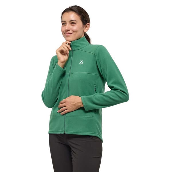 Haglofs Buteo Mid Sweatshirt Med Dragkedja Grönt L Kvinna