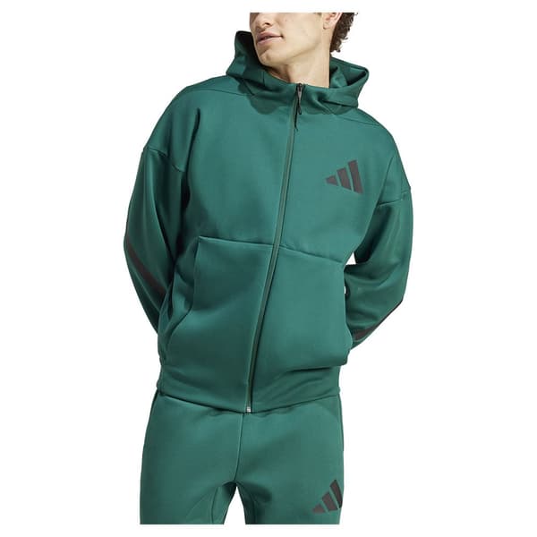 Adidas New Z.n.e Sweatshirt Med Dragkedja Grönt M / Regular Man