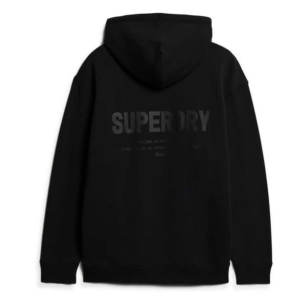 Superdry Utility Sport Logo Loose Huvtröja Svart L Man