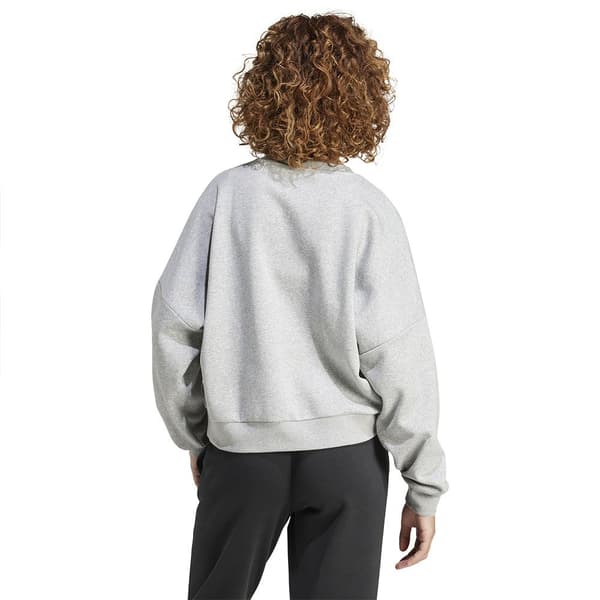 Adidas Essentials Small Logo Feel Cozy Sweatshirt Grå M Kvinde
