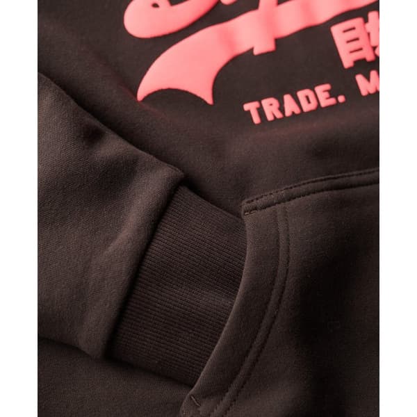 Superdry Neon Vintage Logo Graphic Tröja Med Huva Svart XS Kvinna