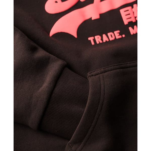 Superdry Neon Vintage Logo Graphic Tröja Med Huva Svart XS Kvinna