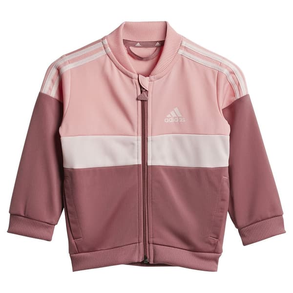 Adidas Tiberio 3 Stripes Colorblock Shiny Joggingdress För Spädbarn Rosa 9-12 Months Pojke