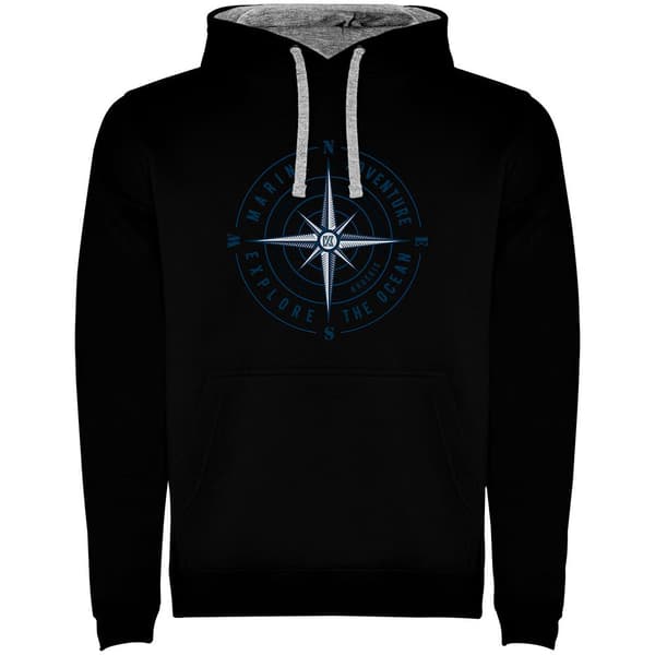 Kruskis Compass Rose Two-colour Tröja Med Huva Svart 2XL Man