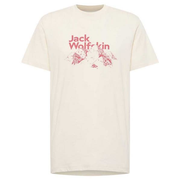 Jack Wolfskin Bergblick T-shirt Med Korte ærmer Beige L Mand