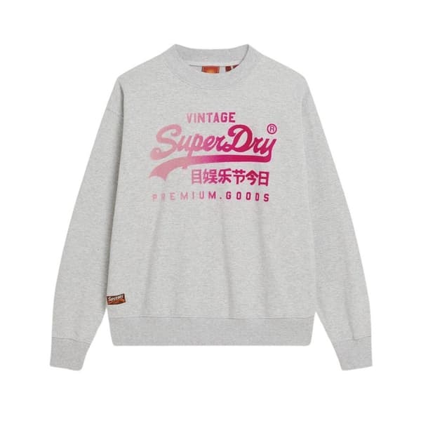 Superdry Tonal Vl Loose Tröja Grå M Kvinna