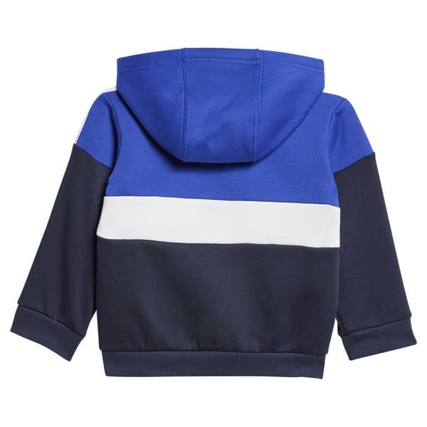 Adidas Tiberio 3 Stripes Colorblock Fleece Joggingdress För Spädbarn Blå 9-12 Months Pojke