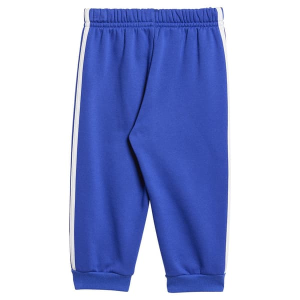 Adidas Tiberio 3 Stripes Colorblock Fleece Joggingdress För Spädbarn Blå 9-12 Months Pojke