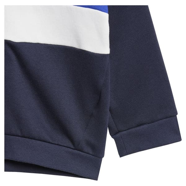 Adidas Tiberio 3 Stripes Colorblock Fleece Joggingdress För Spädbarn Blå 9-12 Months Pojke