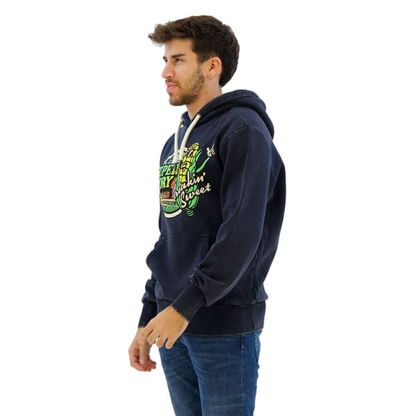 Superdry Neon Travel Graphic Loose Tröja Med Huva Grönt XL Man