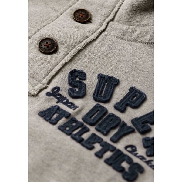 Superdry Vintage Athletic Henley Tröja Grå L Man