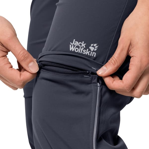 Jack Wolfskin Overland Zip Away Pants W 1506133-1388, Kvinna, Byxor, Marinblå