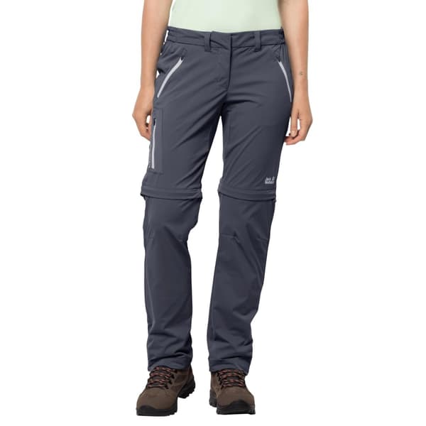 Jack Wolfskin Overland Zip Away Pants W 1506133-1388, Kvinna, Byxor, Marinblå
