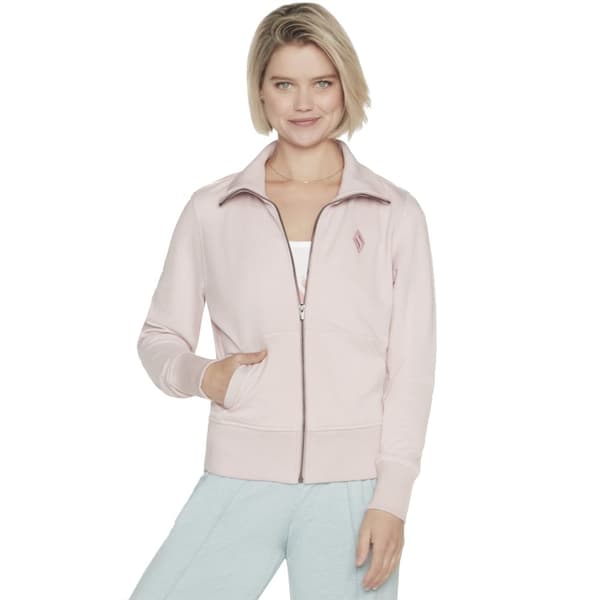 Skechers The Hoodless Hoodie Diamond Jacket W3JA262-LPK, Kvinde, Sweatshirts, Lyserød
