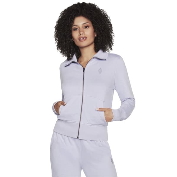 Skechers The Hoodless Hoodie Diamond Jacket W3JA262-LVLP, Kvinna, Tröjor, Lila Purple XL