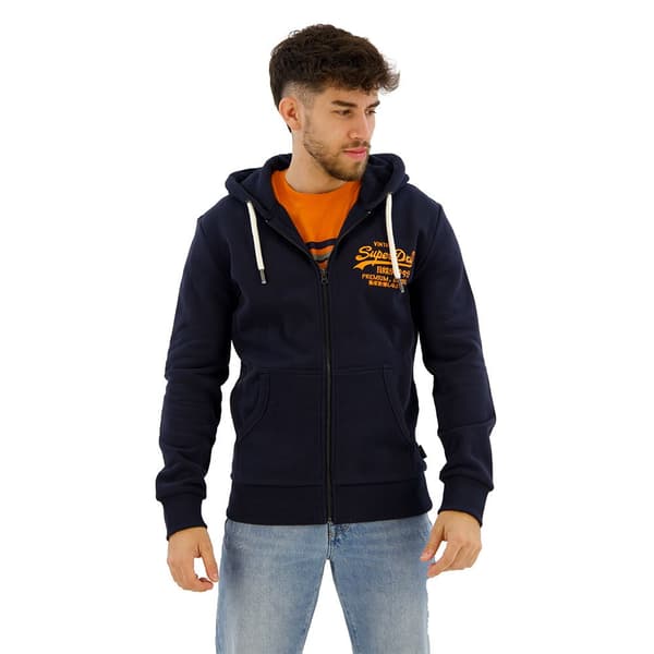 Superdry Neon Vl Tröja Med Huva Blå S Man