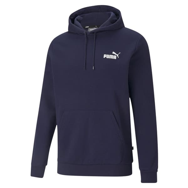 Puma Ess Small Logo Tröja Med Huva Blå M Man