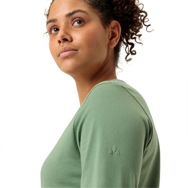 Vaude Logo T-shirt Med Lång ärm Grönt 34 Kvinna