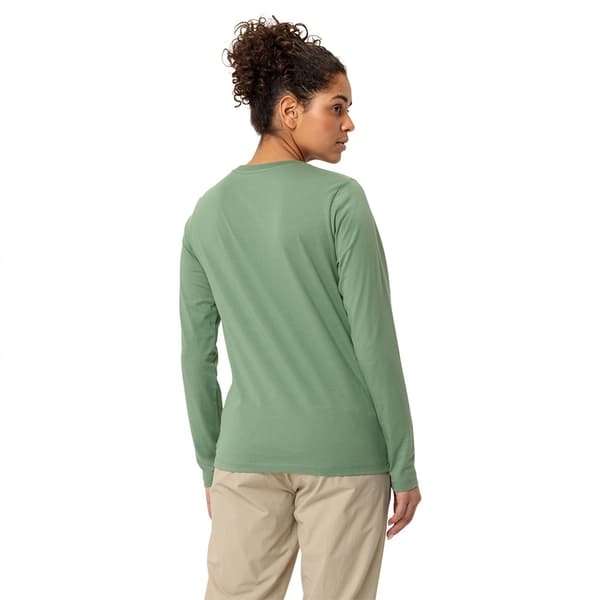 Vaude Logo T-shirt Med Lång ärm Grönt 34 Kvinna