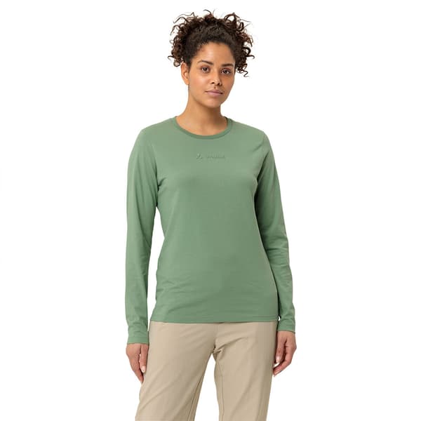 Vaude Logo T-shirt Med Lång ärm Grönt 34 Kvinna