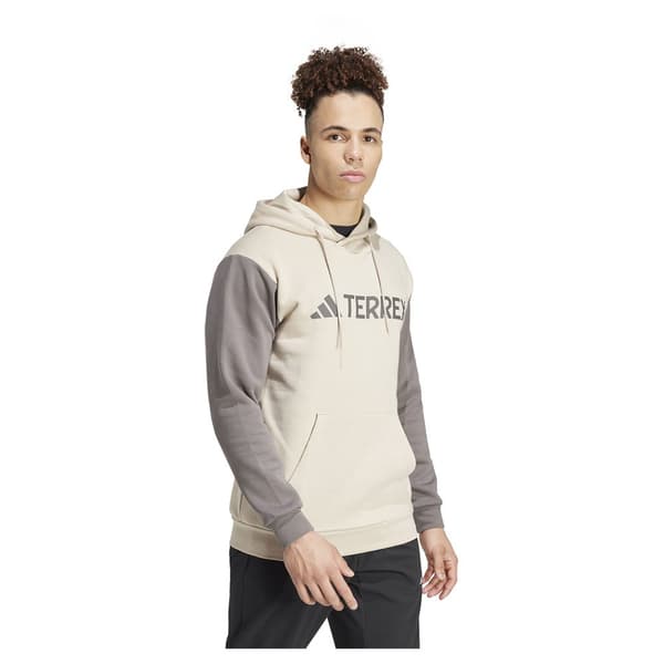 Adidas Mt L Logo Hættetrøje Beige L Mand