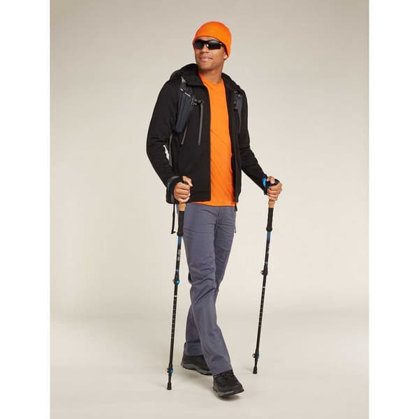 Icebreaker Merino 360 Realfleece Elemental Kokovetoketjullinen Collegepaita Musta L Mies