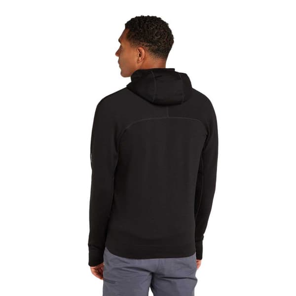 Icebreaker Merino 360 Realfleece Elemental Kokovetoketjullinen Collegepaita Musta L Mies