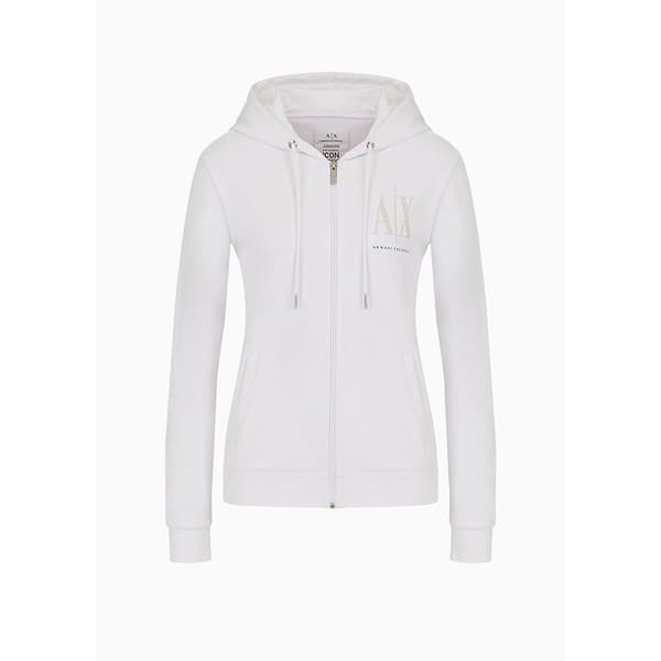 Armani Exchange 8nym21_yj68z Sweatshirt Med Lynlås Hvid M Kvinde
