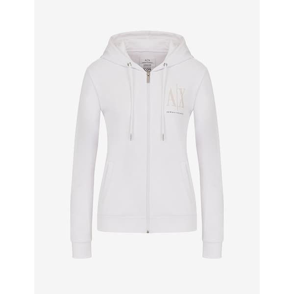 Armani Exchange 8nym21_yj68z Sweatshirt Med Lynlås Hvid M Kvinde