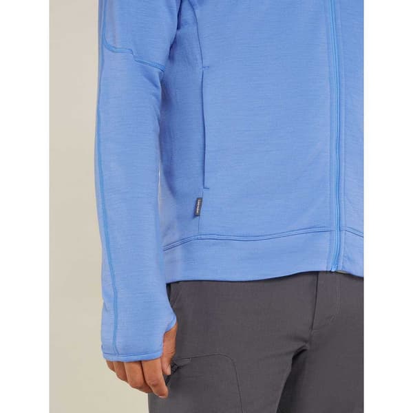 Icebreaker Merino 360 Realfleece Elemental Sweatshirt Med Lynlås Blå M Mand