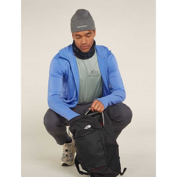 Icebreaker Merino 360 Realfleece Elemental Sweatshirt Med Lynlås Blå M Mand