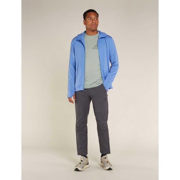 Icebreaker Merino 360 Realfleece Elemental Sweatshirt Med Lynlås Blå M Mand