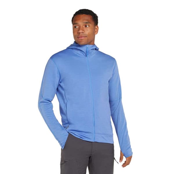 Icebreaker Merino 360 Realfleece Elemental Sweatshirt Med Lynlås Blå M Mand