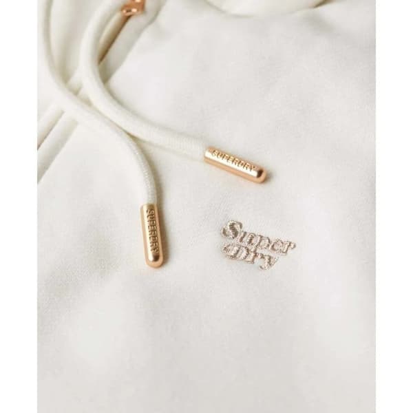 Superdry Essential Borg Lined Sweatshirt Med Dragkedja Vit L Kvinna