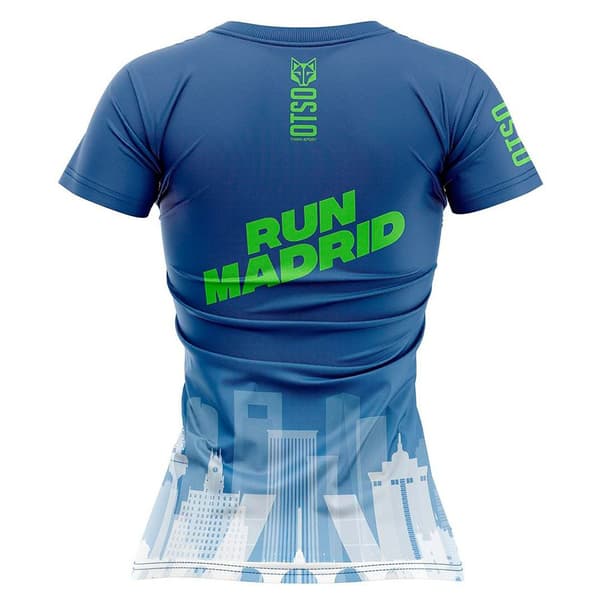 Otso Run Madrid Tio Pepe T-shirt Med Korta ärmar Blå S Kvinna