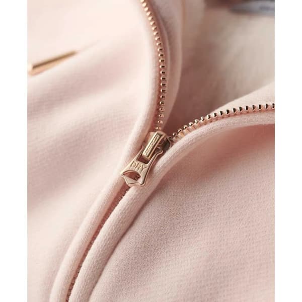 Superdry Essential Borg Lined Sweatshirt Med Dragkedja Rosa M Kvinna