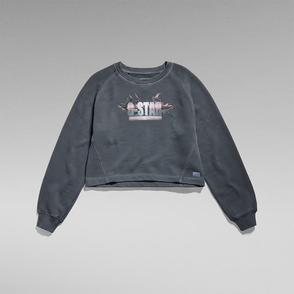 G-star Overdyed Merch Loose R Tröja Svart XS Kvinna