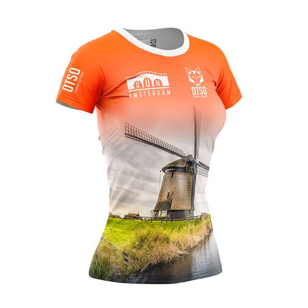 Otso Run Ámsterdam 2024 T-shirt Med Korta ärmar M Kvinna