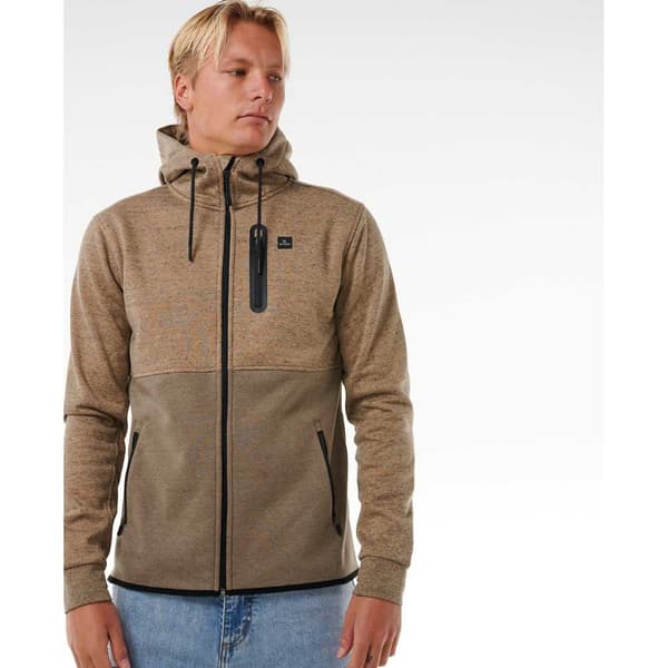 Rip Curl Anti Series Departed Sweatshirt Med Dragkedja Brun M Man