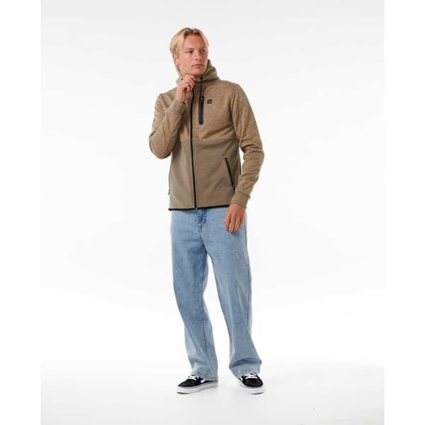 Rip Curl Anti Series Departed Sweatshirt Med Dragkedja Brun M Man